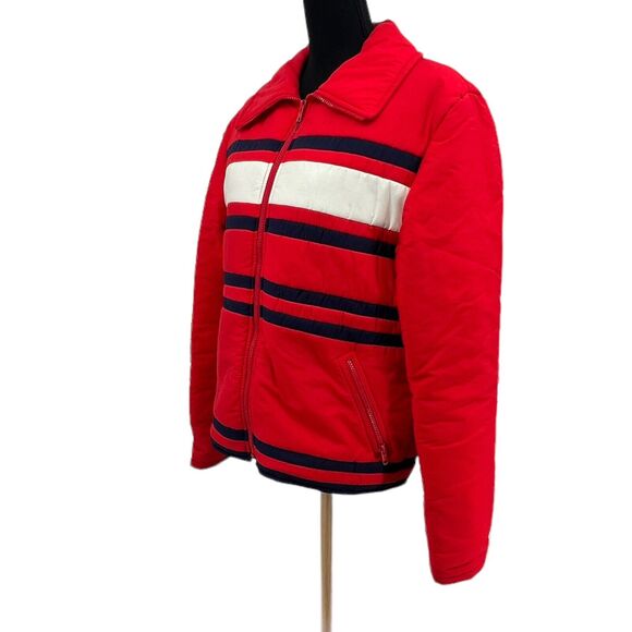 Vintage 1970s Jean Claude Killy‎ Red Striped Ski Snowboard Jacket Sz 40 - Picture 4 of 8